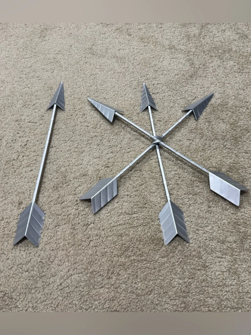Silver Metal Arrow Wall Decor - Modern Arrow Set